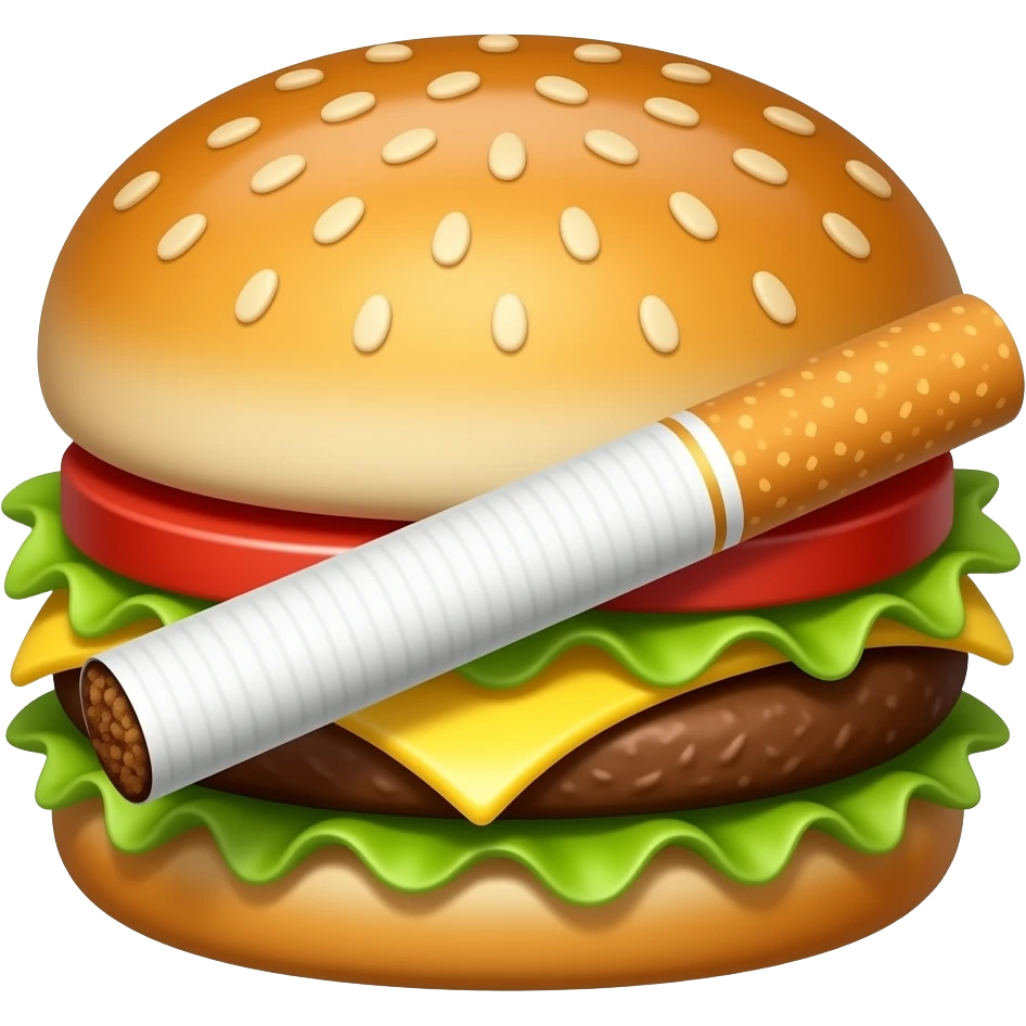 Burger ciggerate emoji