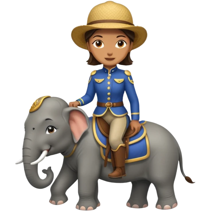 lady Rider on elephant emoji