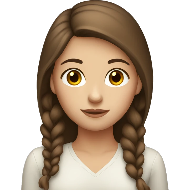 Russian girl brown hair  emoji