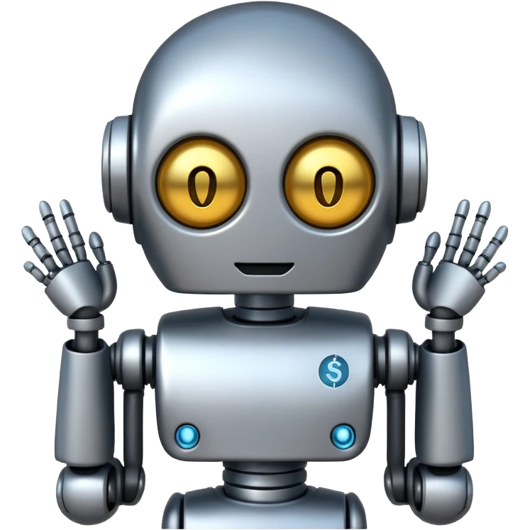 robot emoji wth $ eyes emoji