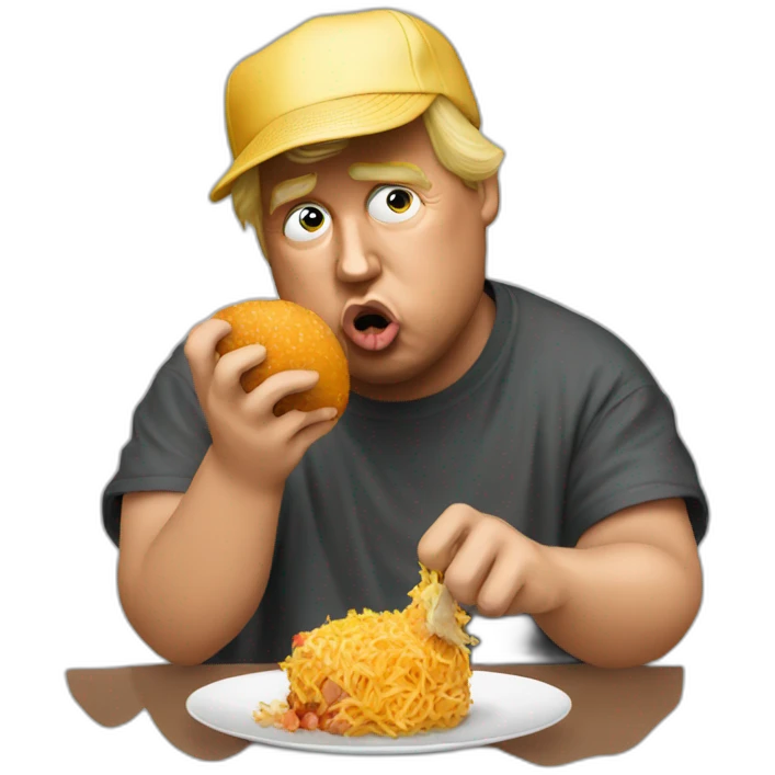 Kanye west eating donald trump emoji