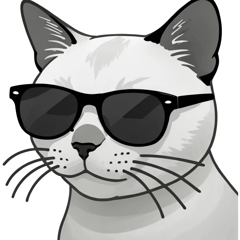 Cat with sunglasses emoji