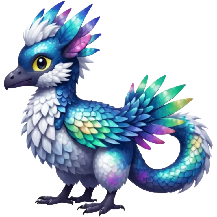 Randomly-colored gradients-colored cute fuzzy realistic glittery Randomly-faerie-drake-colored sparkly exotic drake-Silvally-Trico-Fakémon-creature emoji