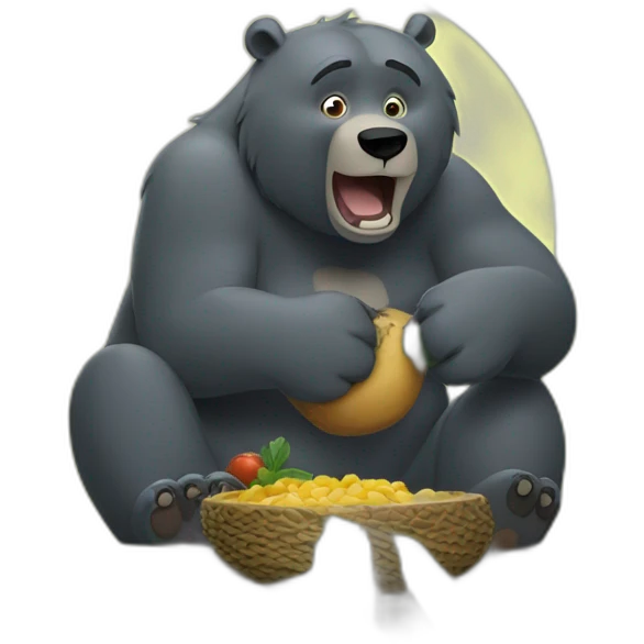 baloo eating mowgli emoji