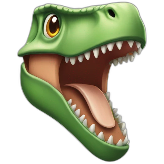 Dinosaurio sin mandibula emoji