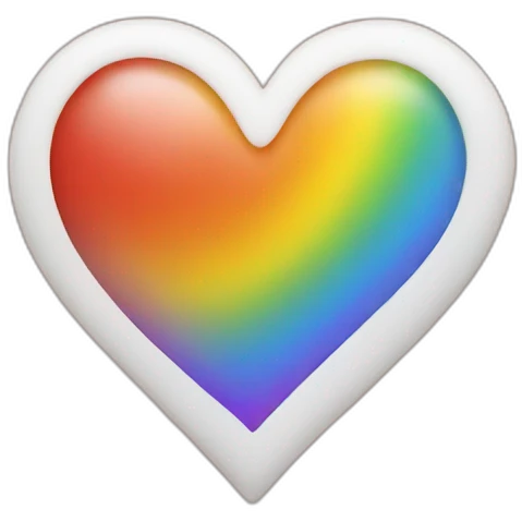 big heart rainbow emoji
