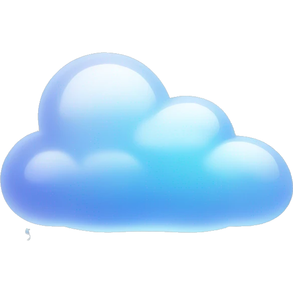 A smooth, translucent cloud with a subtle gradient, gently pulsing with light, and small, glowing raindrops falling from it.

 emoji