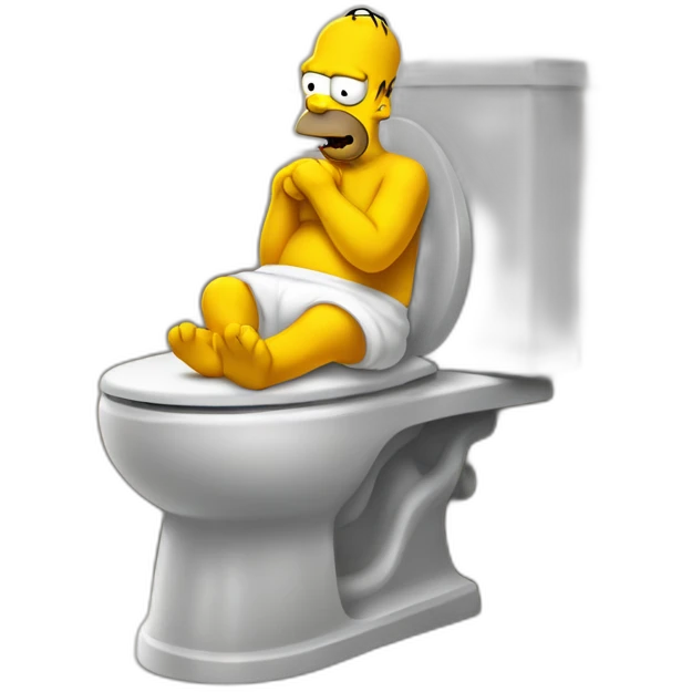 Homer sit on the toilette emoji