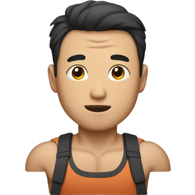 A korean man with muscle  emoji
