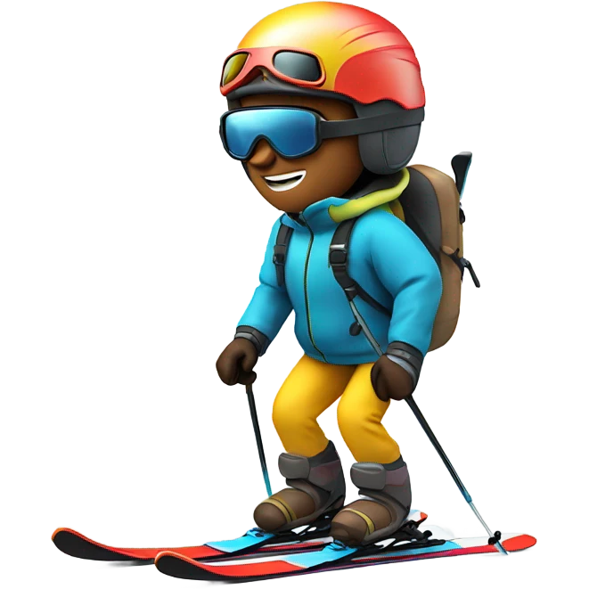 Man skiing emoji
