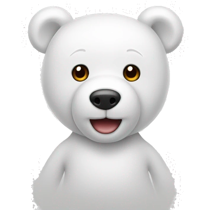 white teddy bear  emoji
