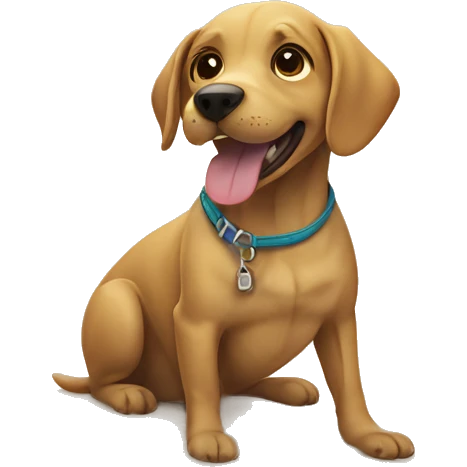 Dog in the beach emoji