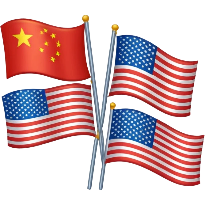 chinese korean and american flags blended together as one emoji