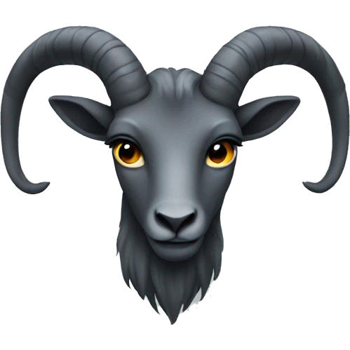 Dark grey Capricorn  emoji