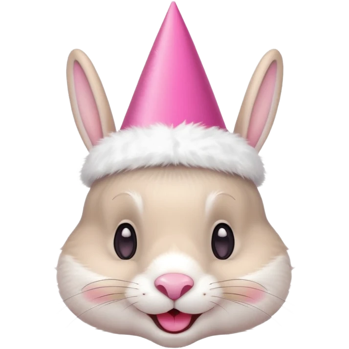 rabbit wearing party hat emoji