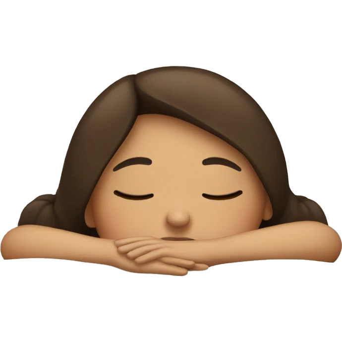 Brunette sleeping girl emoji
