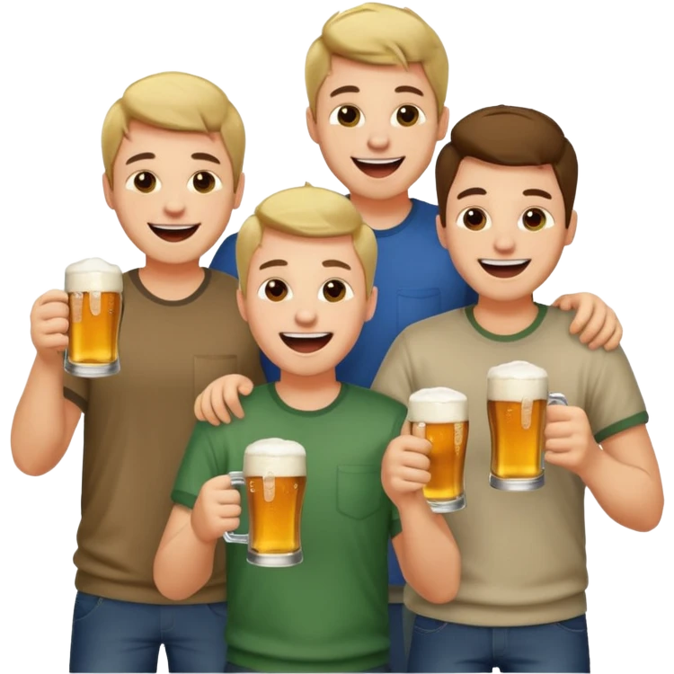 Slamming beers with the boys emoji