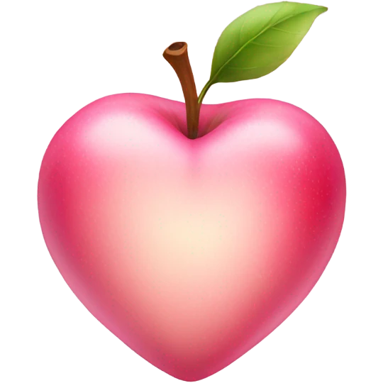 light pink apple heart emoji