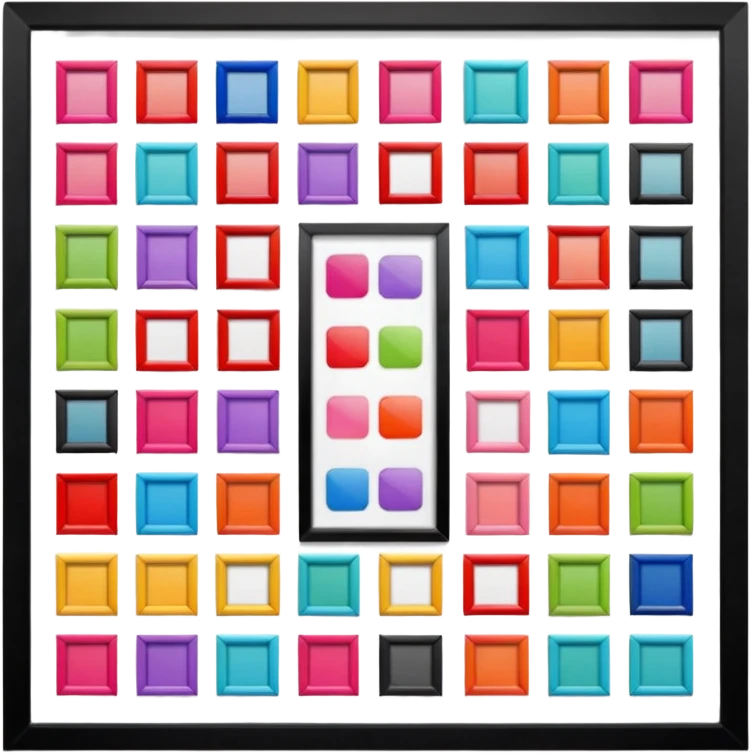 a girly multiple framed photos emoji