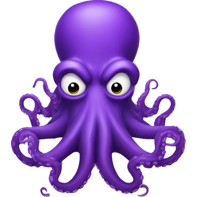 purple Octopus with beard emoji
