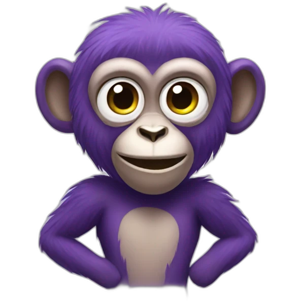 Purple monkey emoji