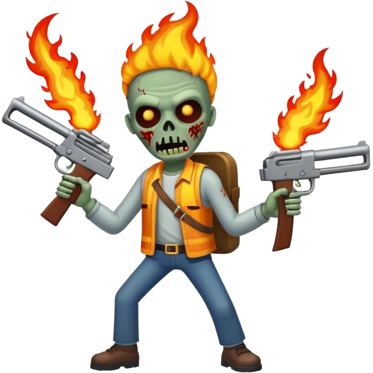 Un Zombies con armas de fuego  emoji