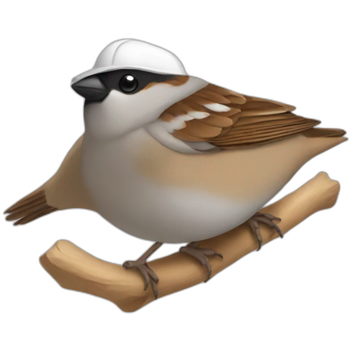 sparrow-with-cap emoji