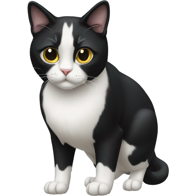 Tuxedo Cat Breed Full Body emoji