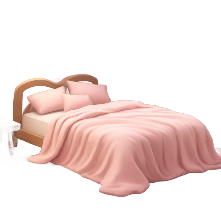 pastel pink bed emoji