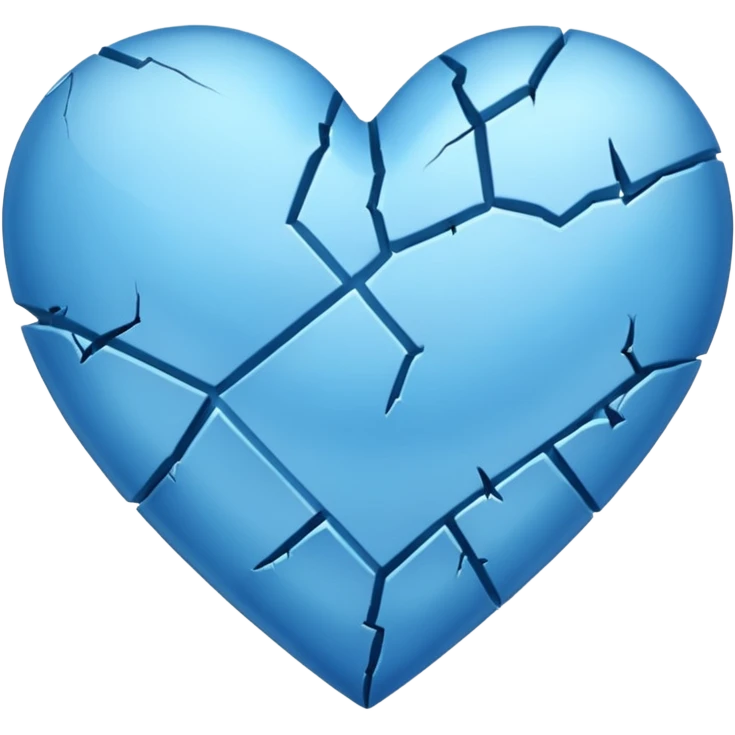 Emoji de corazón azul roto emoji