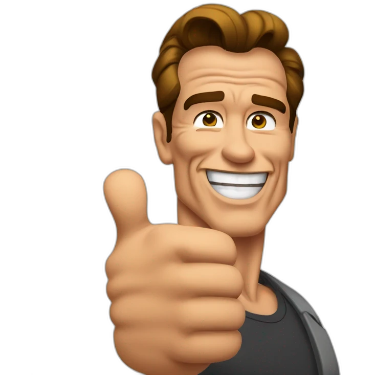 Arnold Schwarzenegger thumb up emoji