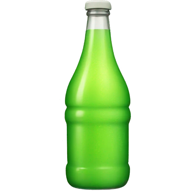 Yellow green soda bottle emoji