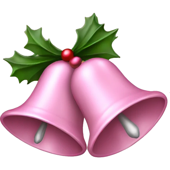 Light pink Christmas bells emoji