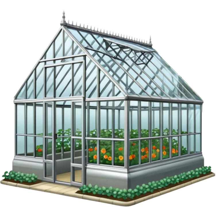 a big glasshouse in a garden (kew garden) emoji