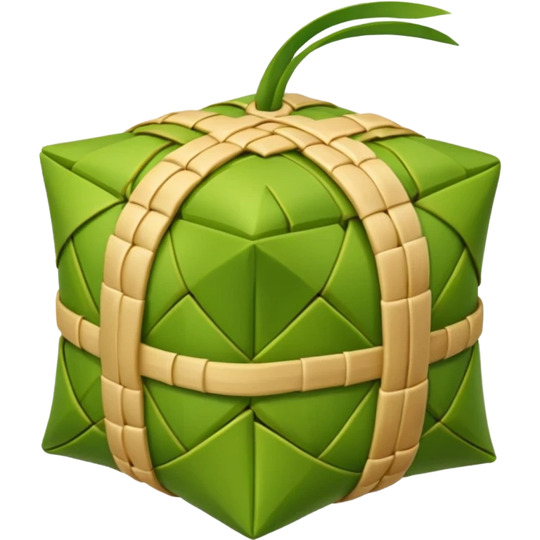 Ketupat rice green emoji