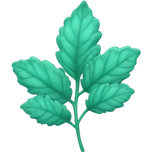Blue mint leaves  emoji