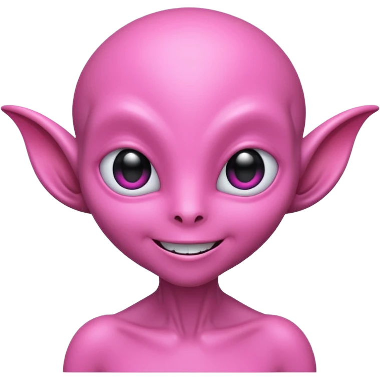 Pink alien sweety emoji
