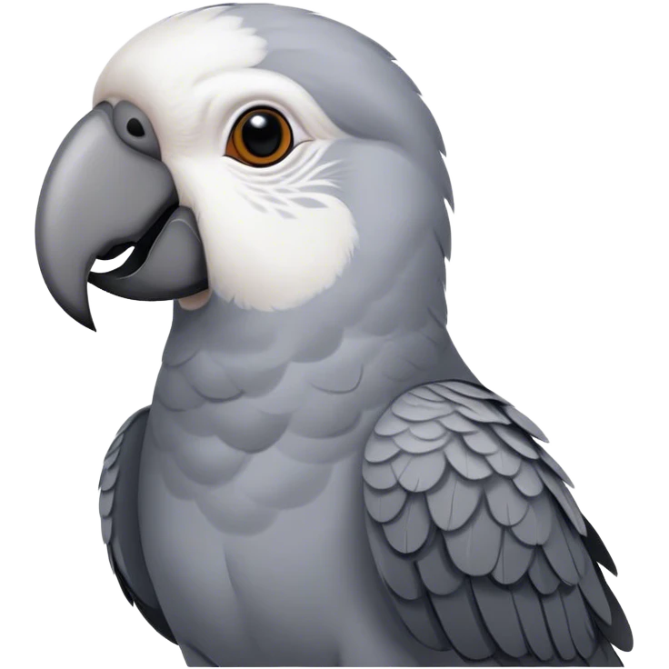 Happy African gray parrot emoji