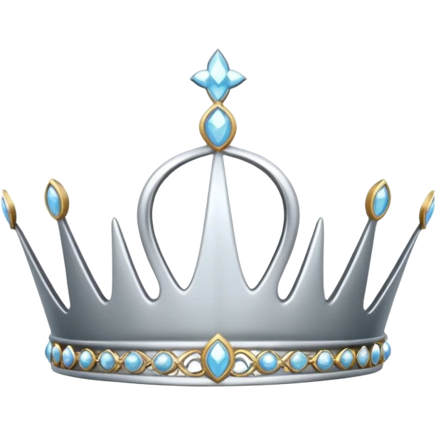 A silver tiara  emoji