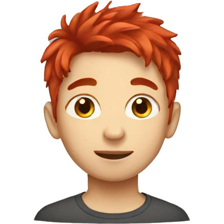 Boy with short red messy hair  emoji