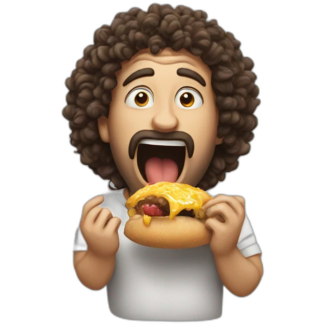 a man eating his own dick super happy in a wonderful world emoji