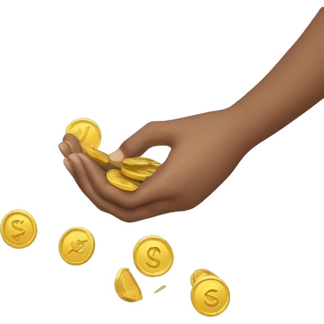 Hand receiving coins emoji