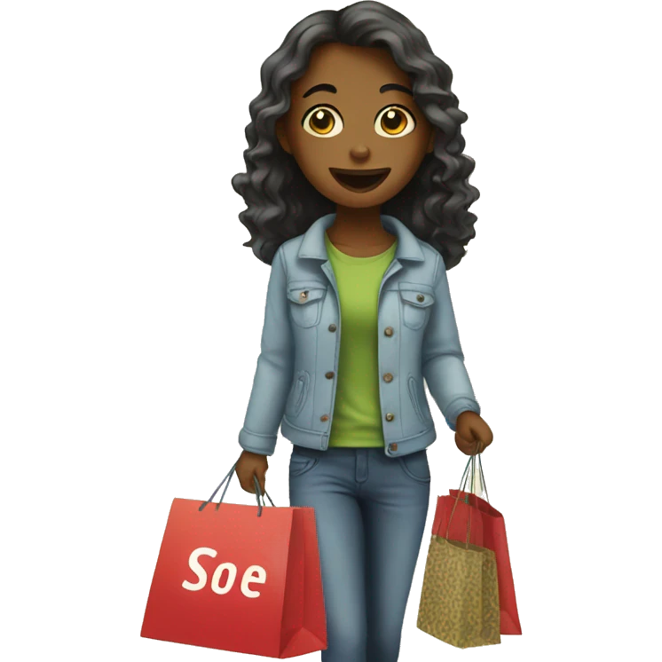 Girl going shopping  emoji