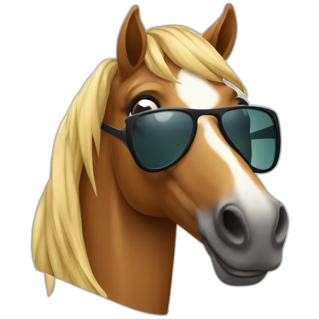 horse with sunglasses emoji