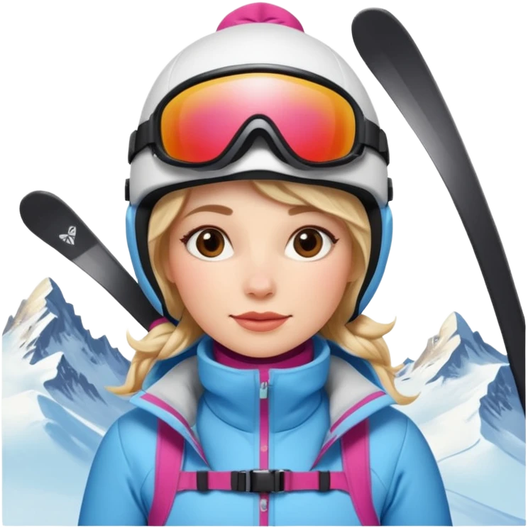 Woman Skiing, Matterhorn emoji