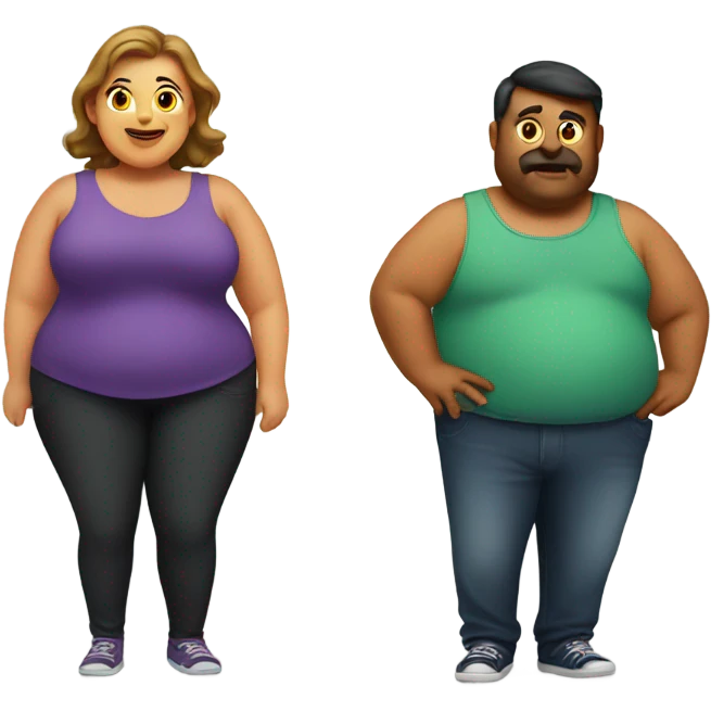 Fat couple emoji
