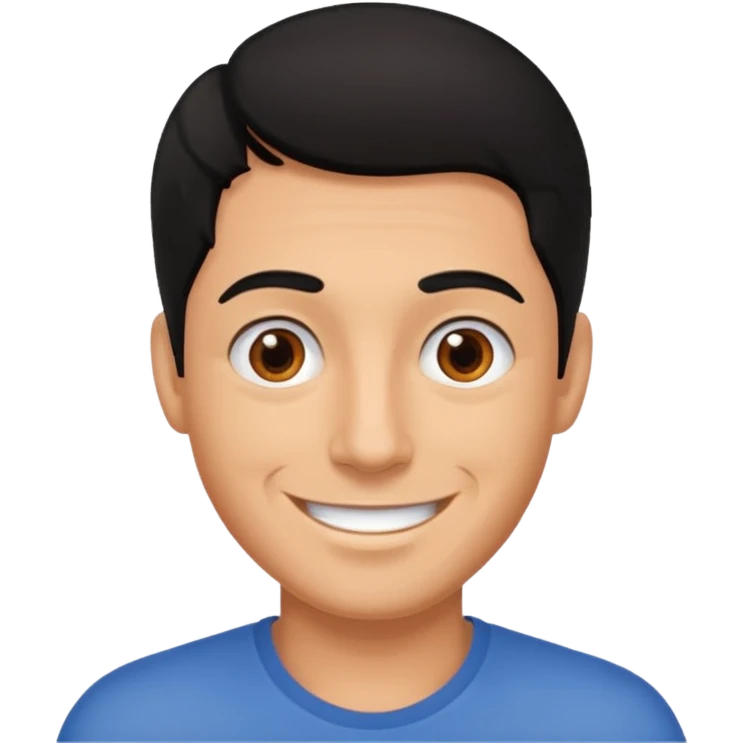 Diversión hombre moreno solo cabeza  emoji