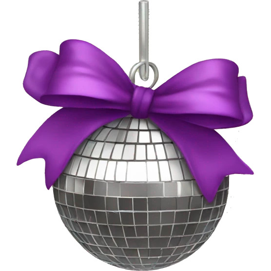 Disco ball with bow emoji