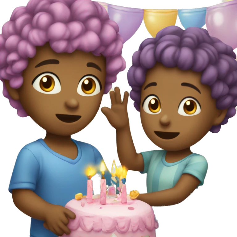 Bebê comemorando aniversário  emoji