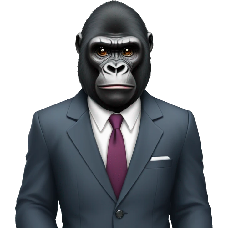 gorilla in a suit emoji